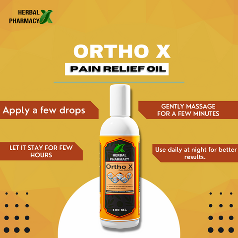 Herbal Pharmacy Ortho-X Pain Relief Oil, Fast Relief Muscle Pain Oil, Joint Pain Relief Oil, Arthritis Pain Relief Ayurvedic Pain Oil | Shallaki, Hadjod, and Mahanarayan Oil | 100 Ml