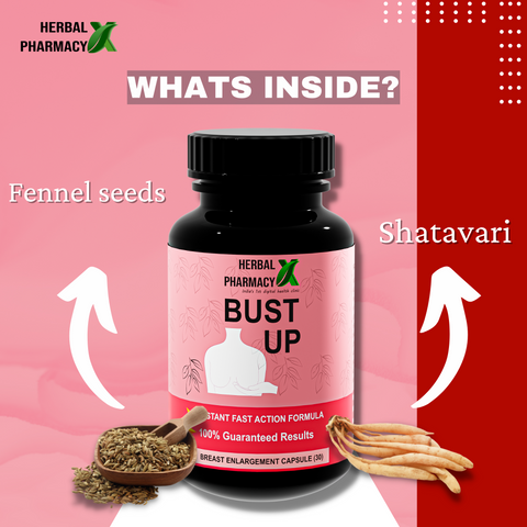 Herbal Pharmacy Bust UP Capsules with Shatavari and Fennel Seeds