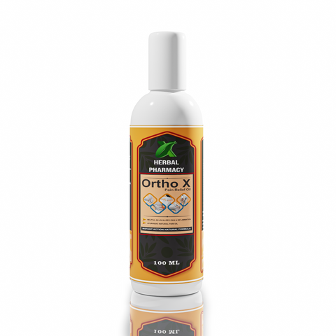 Herbal Pharmacy Ortho-X Pain Relief Oil, Fast Relief Muscle Pain Oil, Joint Pain Relief Oil, Arthritis Pain Relief Ayurvedic Pain Oil | Shallaki, Hadjod, and Mahanarayan Oil | 100 Ml